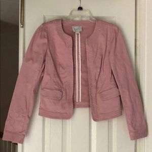 Loft light pink jean jacket